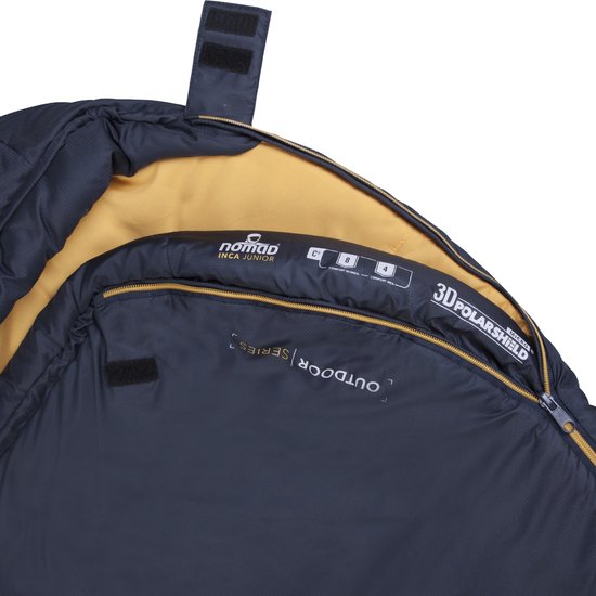 NOMAD® Inca Junior Mummy Slaapzak - Blauw - Lengte verstelbaar - Mummie Slaapzak Kinderen - 150-180 x 68 cm - Incl Hoes van NOMAD — afbeelding 2
