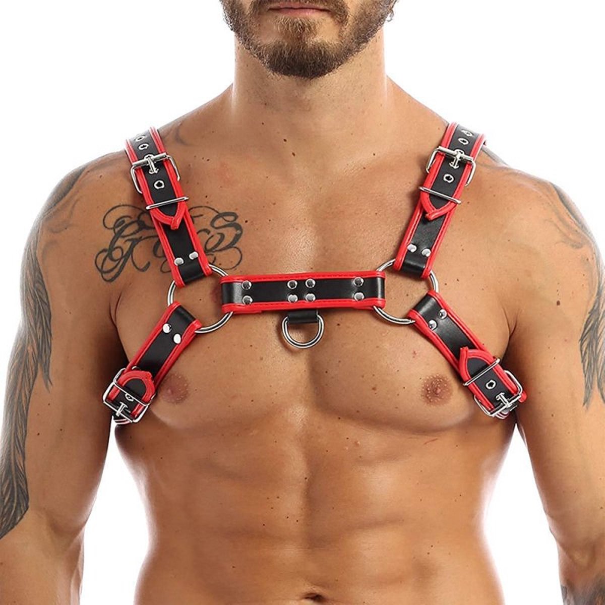 KG Black With Red Edge Chest Harness