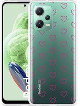 Cazy Hoesje geschikt voor Xiaomi Redmi Note 12 Kleine Hartjes