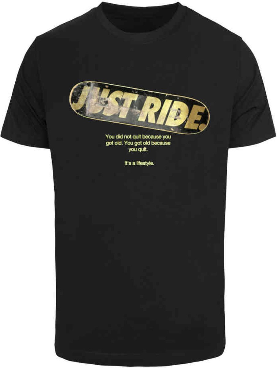 Mister Tee Just Ride Heren T-shirt M Zwart