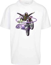 Mister Tee - Moto GT Oversize Heren T-shirt - XS - Wit