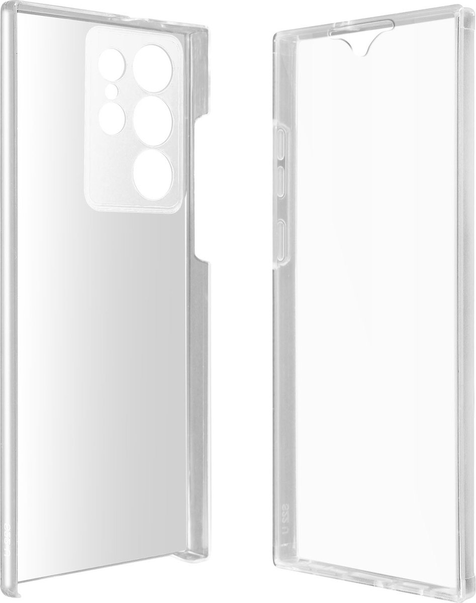 Integrale Hoes Geschikt voor Samsung S23 Ultra Hard Achter + Soepel Voor Transparant