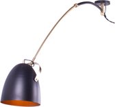 Verstelbare plafondlamp Cupra | 1 lichts | zwart / goud | metaal | uitschuifbaar tot 170 cm | plafond / wandlamp | modern / sfeervol design