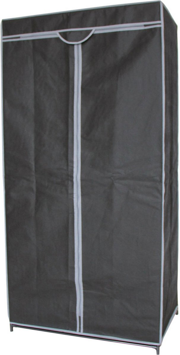 Urban Living Mobiele kledingkast met hang stang - opvouwbaar - grijs - 70 x 45 x 160 cm van Urban Living — afbeelding 3