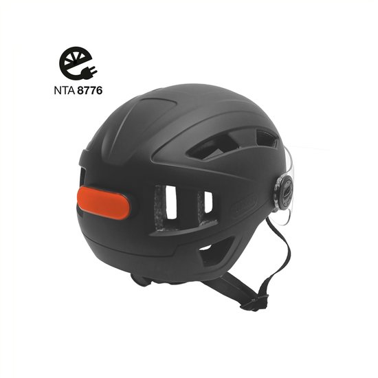 Falkx Snorscooter / Speed Pedelec Helm Met Vizier - Maat M (55-58CM) - Mat Zwart - Unisex - NTA 8776 Goedgekeurd - Geschikt Voor Helmplicht van Falkx — afbeelding 2
