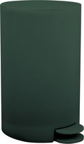MSV Prullenbak/ poubelle à pédale - plastique - vert foncé - 3L - petit modèle - 15 x 27 cm - Salle de bain / WC