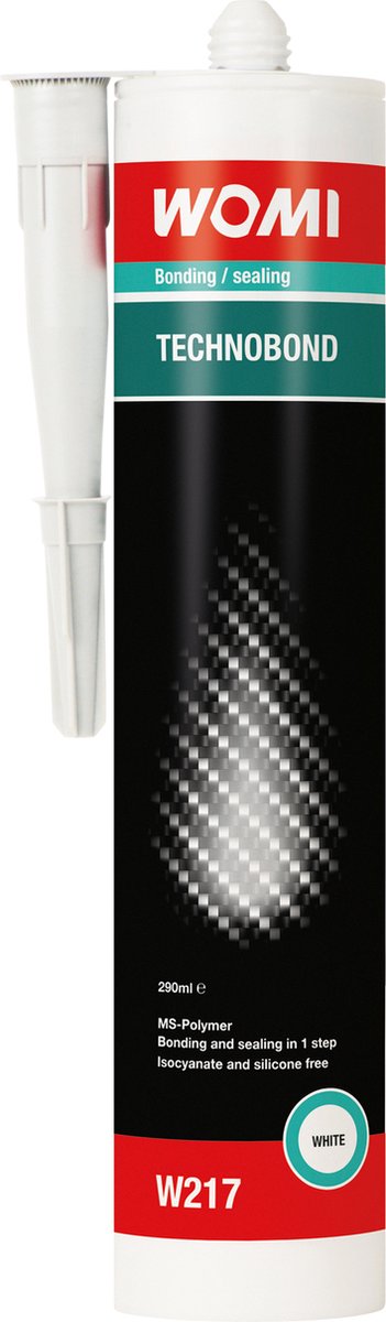 Technobond Womi Elastische Montagelijm Wit – 290 ml – Flexibel & Sterk – Nette Witte Afwerking – Professionele Montagekwaliteit