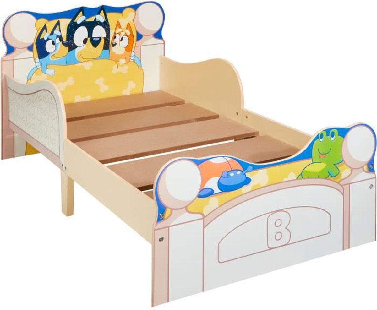 Lit Gonflable 2 En 1 Bluey Pour Enfant - 150 X 62 Cm, Avec Sac De Couchage Et Pompe Intégrée