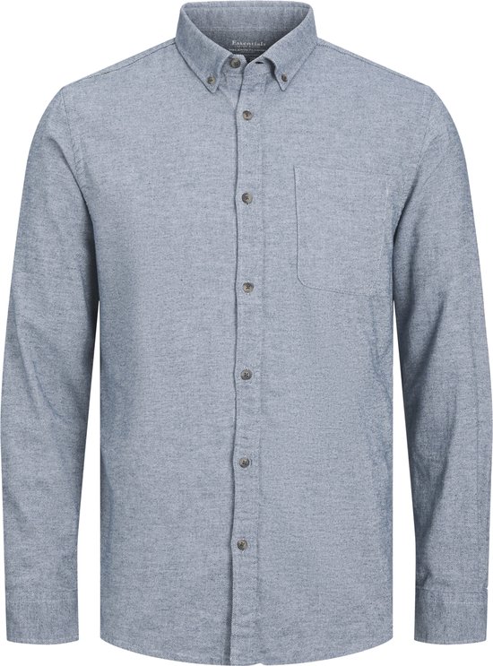 Jack & Jones Overhemd Jjeclassic Melange Shirt Ls Sn 12235974 Faded Denim Mannen Maat - M