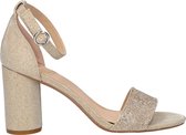 La Strada Champagne glitter sandaal met hak dames - maat 42