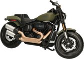 Maisto - Modelmotor - Harley-Davidson Fat Bob 114 - olijfgroen - 13 x 4 x 4 cm