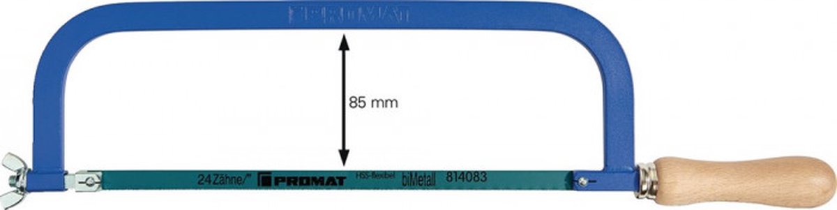 Promat metaalzaagbeugel - 300 mm - houten heft - 4000814059