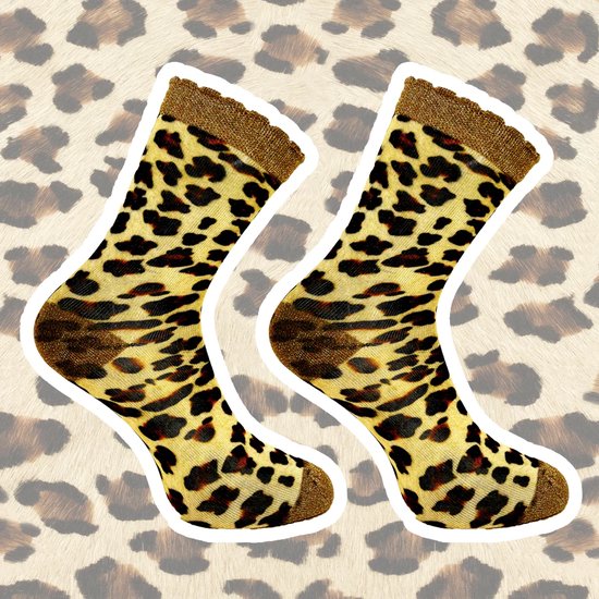sock my feet sokken my leopard skin 39/42