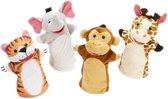 Melissa & Doug Zoo Friends Marionnettes à main (4 pièces) - Éléphant, girafe, tigre et singe