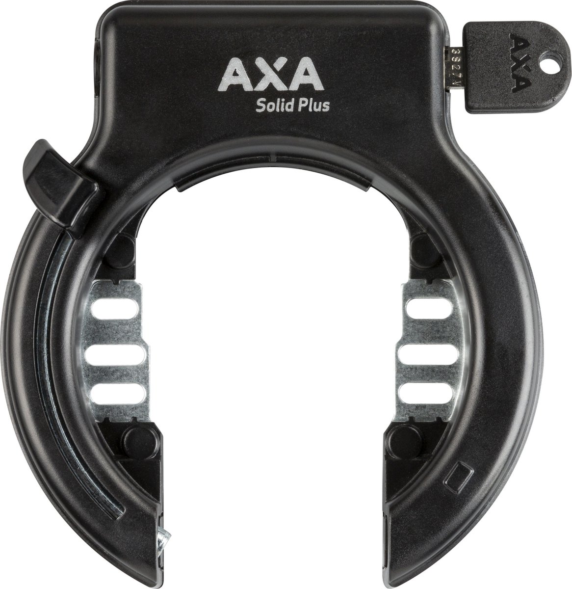 AXA Solid Plus Retractable Frameslot – Gehard staal – Met Plug‑in mogelijkheid – Flexibele montage – Beveiligingsniveau 11 – Zwart