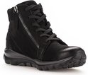 Zwarte Gabor Rollingsoft hoge veterschoen met rits aan de zijkant.
