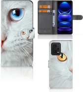 GSM Hoesje Xiaomi Redmi Note 12 5G | Poco X5 Bookcover Case Witte Kat