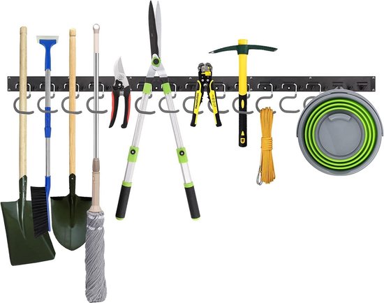 Porte-outils de jardin, porte-balai, support mural, 64 pouces, système de  rangement