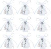 30 Stks Zilver Rustieke Vintage Sleutelflesopener met Sheer Bag Card Tag voor Bruiloft Favors Party Decor 6 Stijl
