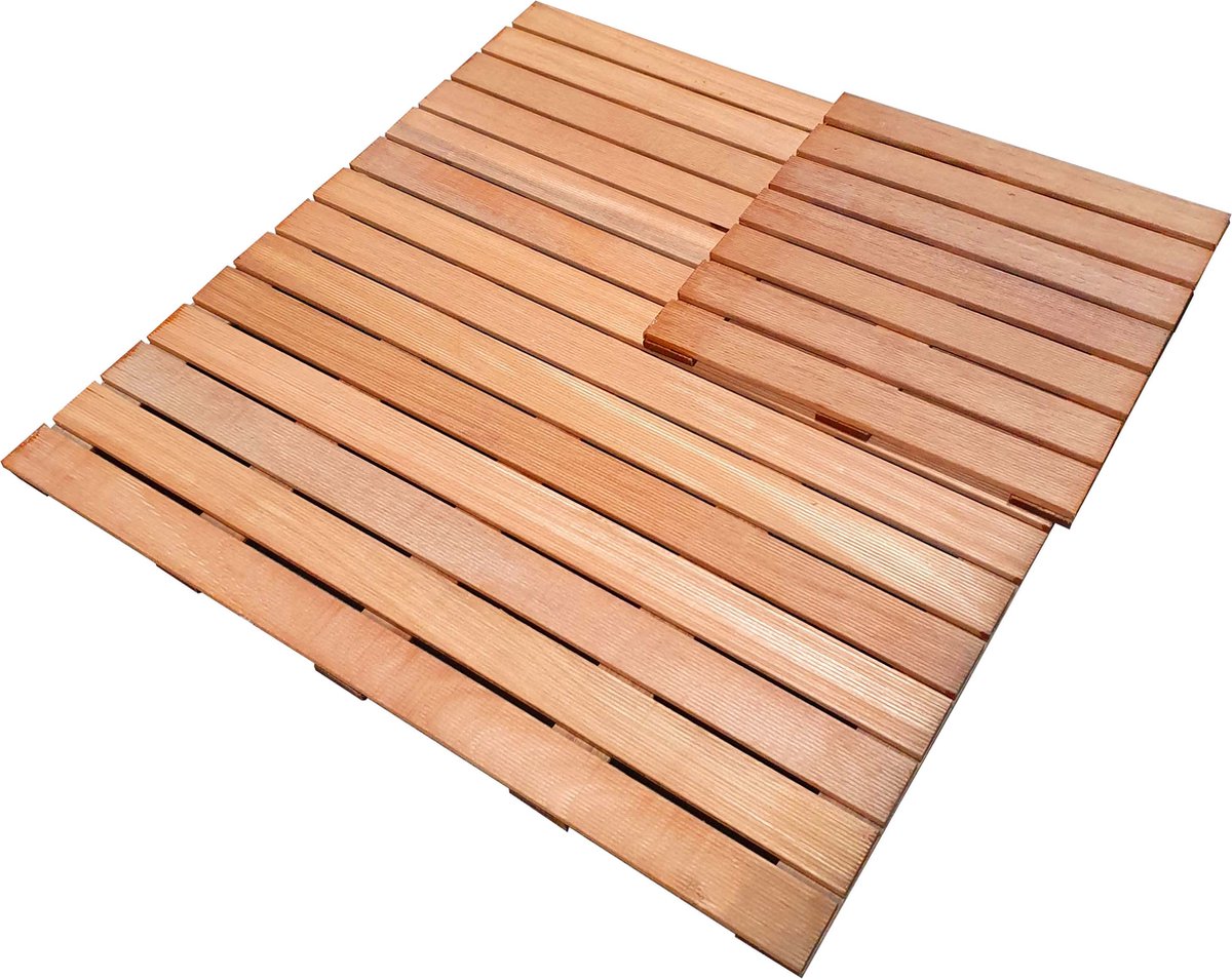 Bol.com Intergard Vlondertegels 100x100cm hardhout Bangkirai aanbieding