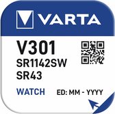 Varta V301, Batterie à usage unique, SR43, Argent-Oxide (S), 1,55 V, 1 pièce(s), Argent