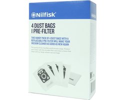 Nilfisk Elite Extreme serie - Synthetische Stofzakken - 4 st - 5jaar garantie