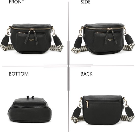 Gallantry - Sac Banane - Sac Femme - Sac Téléphone - Sac Banane - Hip Tajes - Sac Bandoulière Femme - Ceinture Sac - Bandoulière - Zwart