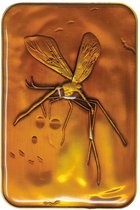 FaNaTtik Jurassic Park Verzamelobject Ingot Mosquito in Amber Limited Edition Oranje