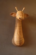 Studio Wildflower George the Giraffe - Rotan dierenkop giraffe voor aan de wand - Kinderkamer decoratie