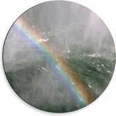 Dibond Muurcirkel - Regenboog - Kleuren - Wazig - 50x50 cm Foto op Aluminium Muurcirkel (met ophangsysteem)
