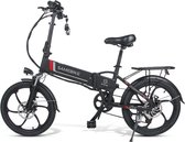 20LVXD PRO opvouwbare E-bike 350Watt motorvermogen top snelheid 25km/u 20 inch banden 7 versnellingen kilometerstand 40 km