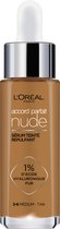 L'Oréal Paris Accord Parfait Nude Sérum Teinté Repulpant Foundation avec d'acide hyaluronique - 5-6 Medium Tan - 30ML - Vegan