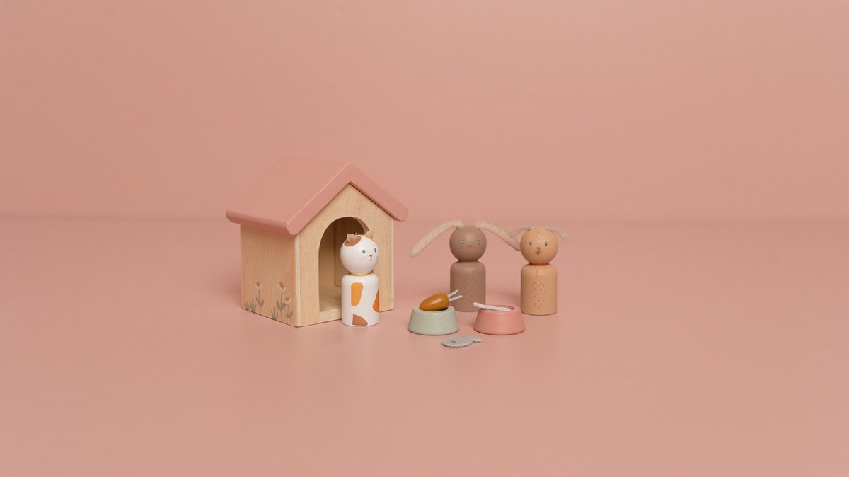 Little Dutch - Aanvulset Poppenhuis - Huisdieren FSC — afbeelding 2