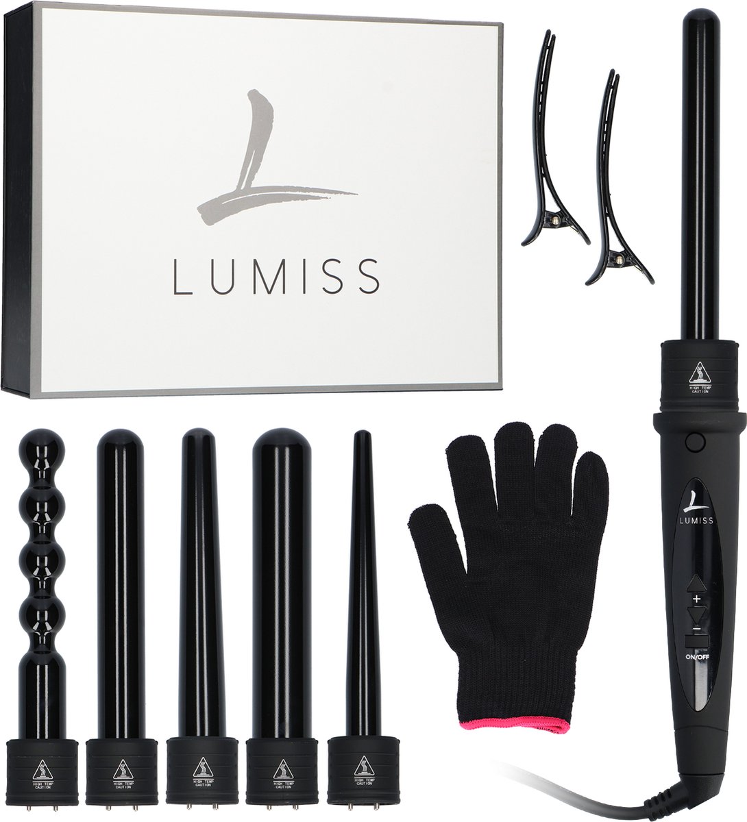 Lumiss Sublime Pro 6 in 1 Keramische Tourmaline Krultang - Lumiss