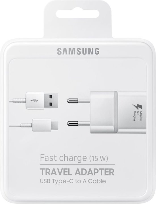 Samsung 15W snellader - incl. 1.2m USB-C kabel - Wit