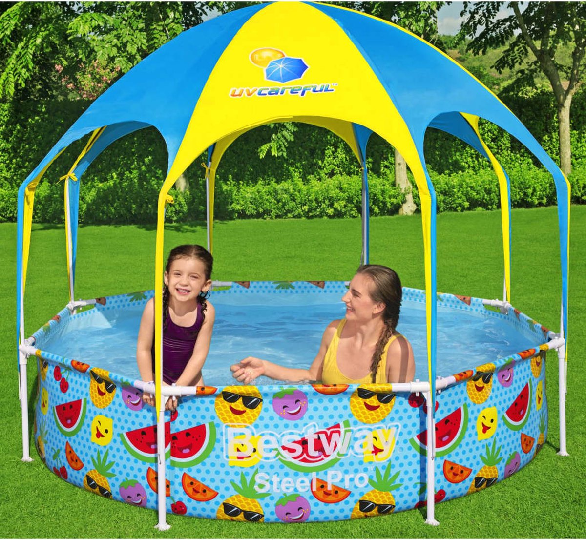 Bestway My First Frame Pool - Zwembad met zonnescherm - Kinder Zwembad - 244cm - Rond zwembad — afbeelding 3