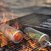 Bbq Grillmand (2 stuks) - Bbq grillrooster - bbq accessoires - Barbecue Grillrooster - Bbq gereedschap