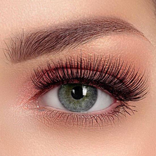 Beauty® kleurlenzen - Vegas Grey - jaarlenzen met lenshouder - grijze contactlenzen