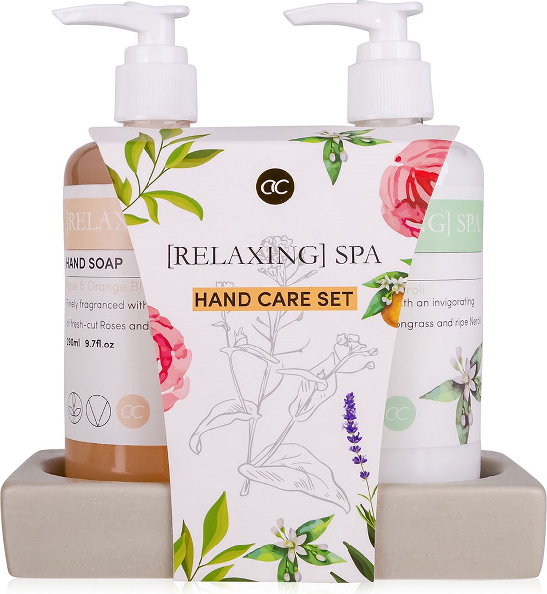 Goedkoopste Handverzorging - Hand care set - Relaxing spa Hand Care set- Handzeep en Handlotion - Roos en Sinaasappelbloem - Cadeau handverzorging set - Lichaamsverzorging - Cadeau Vrouw