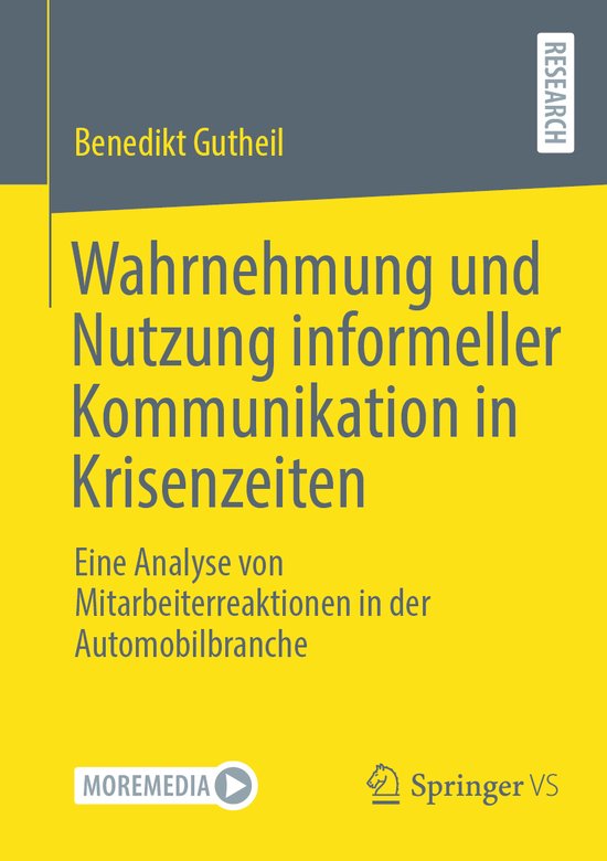 Wahrnehmung und Nutzung informeller Kommunikation in Krisenz ... - cover