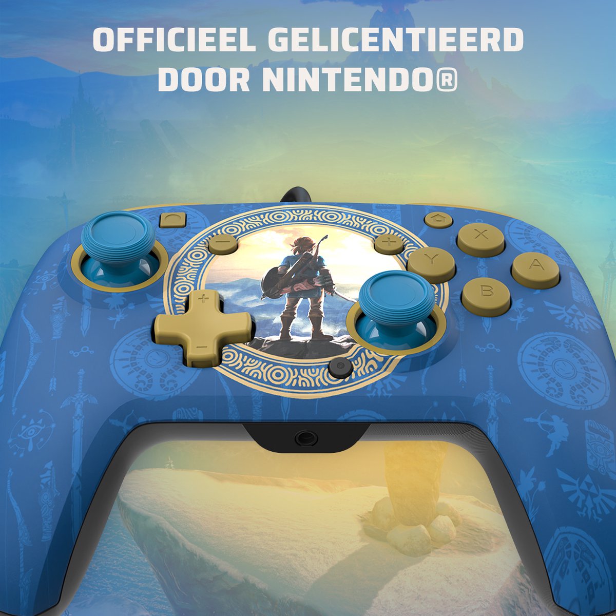 Manette Filaire pour Nintendo Switch - Rematch - Zelda - Hyrule - Bleu - Manettes  Switch