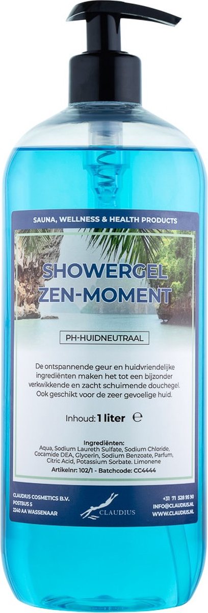 Goedkoopste Claudius douchegel Zen Moment 1 liter - met gratis pomp - Showergel