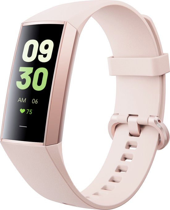 Kiraal Horizon - Stappenteller - Activity Tracker - Temperatuurmeter - Bloeddrukmeter - Hartslagmeter - Smartwatch - Horloge - Dames - Nederlandse Handleiding - Rose