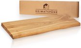 Vrijzwevende plank boomrand 60 cm [echt eikenhout] - wandplank massief eiken - echt houten rek incl. bevestigingsmateriaal - wandplank hout rustiek met echt handwerk gemaakt