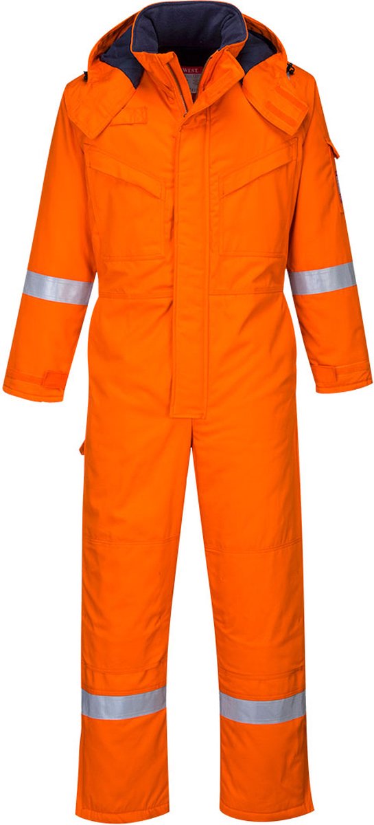PORTWEST FR53 - VLAMVERTRAGENDE ANTISTATISCHE WINTEROVERALL ORANJE - M