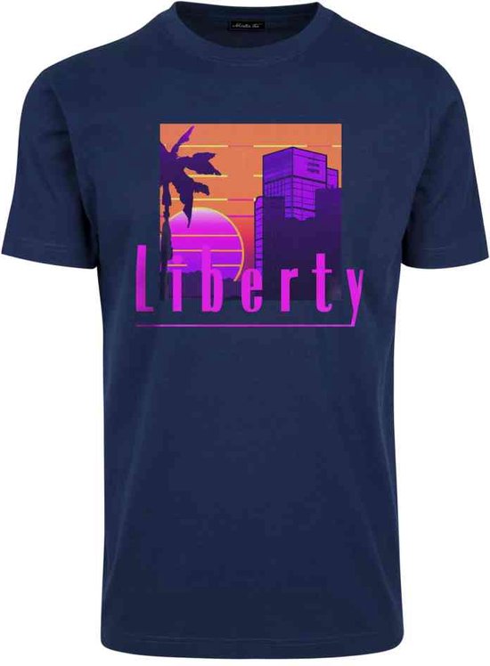 Mister Tee - Liberty Sunset Heren T-shirt - L - Blauw