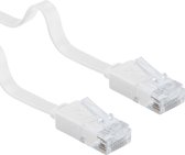 Cat5e 1M platte UTP kabel wit - Netwerkkabel - Computerkabel - Kabel