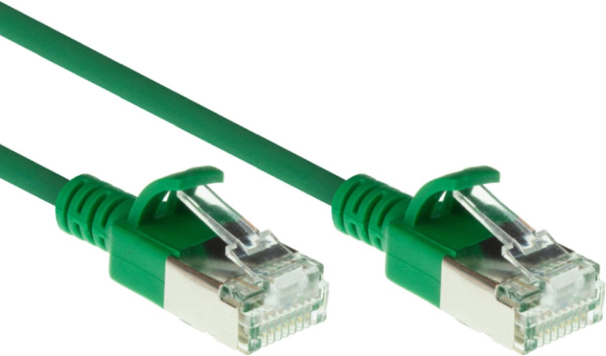 FTP CAT6A Slimline 10 Gigabit Netwerkkabel - CU - 2 meter - Groen