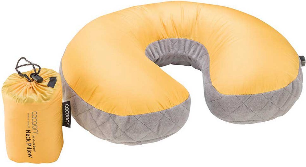 Cocoon Air Core Down Ultralight U-shaped Neck Support Kussen Oranje 38 x 27 x 11 cm