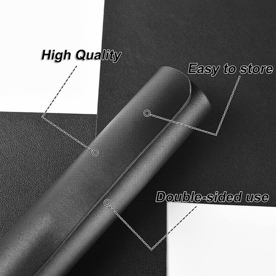 Placemats, afwasbaar, afwasbaar, set van 6 stuks, lederlook, kunstleer